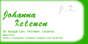 johanna kelemen business card